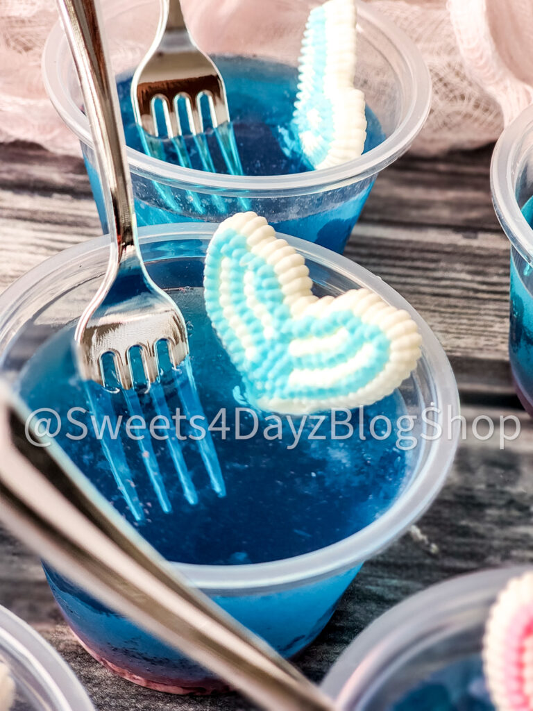 The Little Mermaid Jell-O Cups on Grey Wood - Image 8