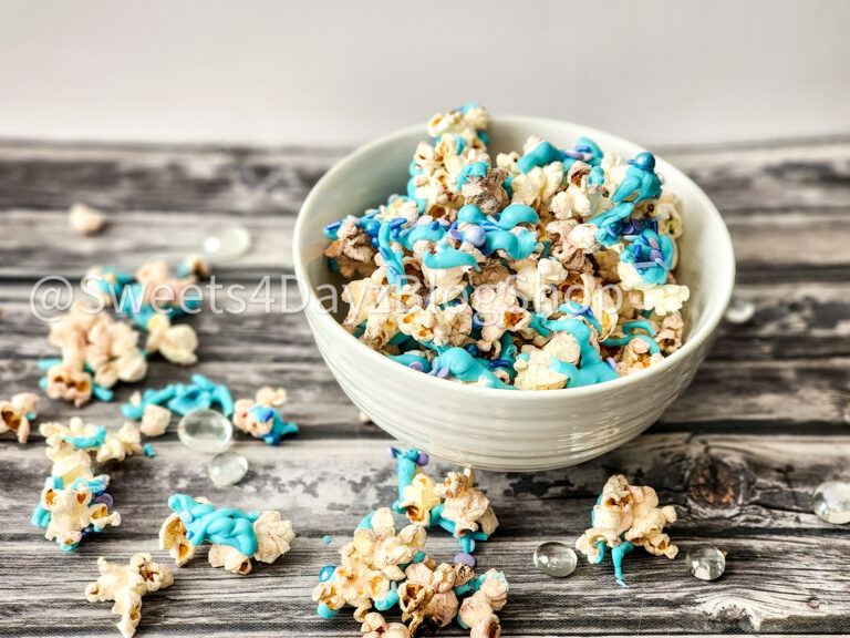 Homemade Mermaid Popcorn on Grey Wood - Image 5