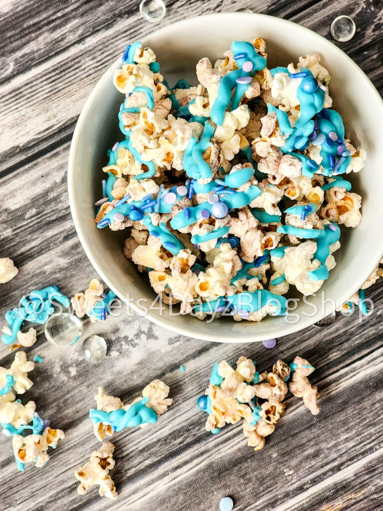 Homemade Mermaid Popcorn on Grey Wood - Image 7