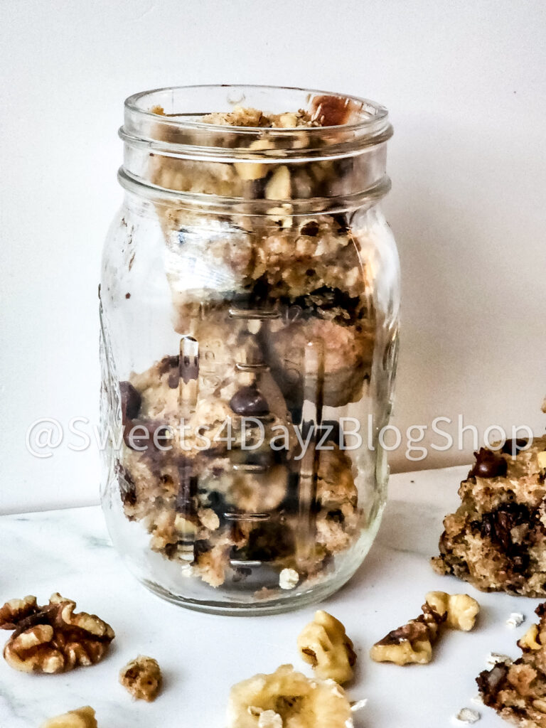 Vegan Banana Bread Oatmeal Bars on Marble - Image 2
