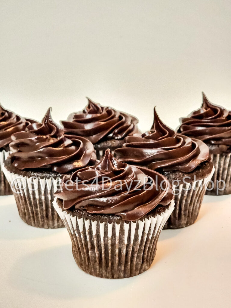 Homemade Chocolate Espresso Cupcakes on White