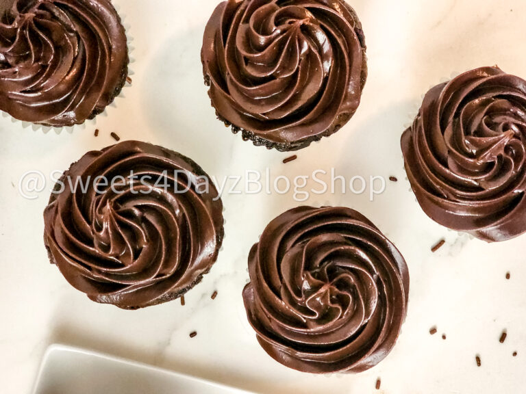 Homemade Chocolate Espresso Cupcakes on Marble - Image 4
