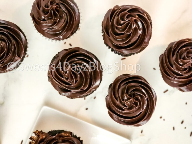Homemade Chocolate Espresso Cupcakes on Marble - Image 5