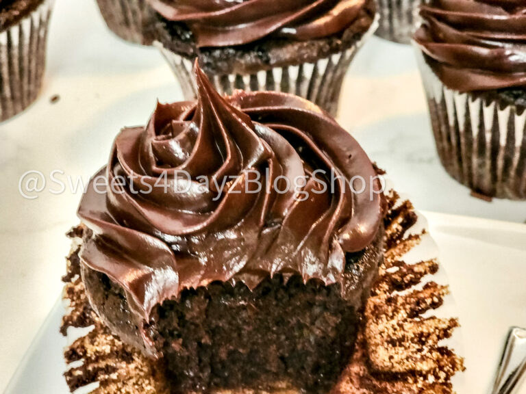 Homemade Chocolate Espresso Cupcakes on Marble - Image 8