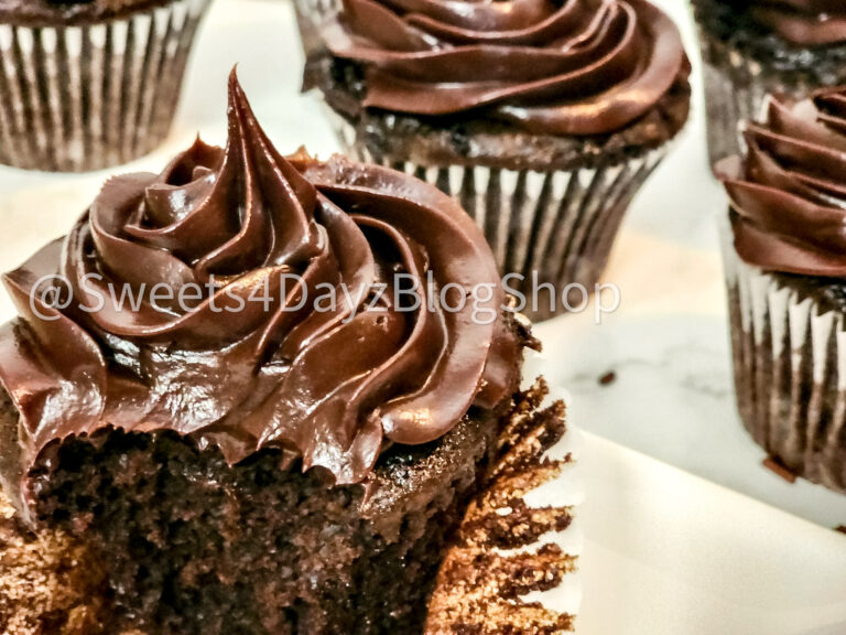Homemade Chocolate Espresso Cupcakes on Marble - Image 9