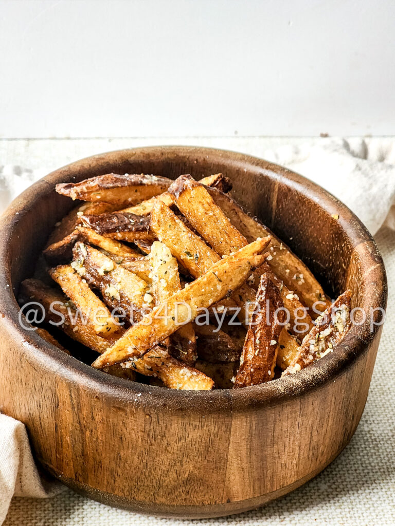 Garlic Parmesan Fries on Linen - Image 2
