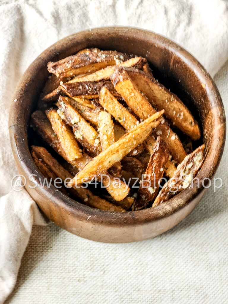 Garlic Parmesan Fries on Linen - Image 3