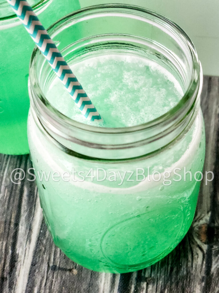 Copycat Taco Bell's Baja Blast Freeze on Grey Wood