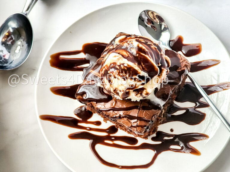 Copycat Double Choc Fudge Cola Cake on Marble - Image 2