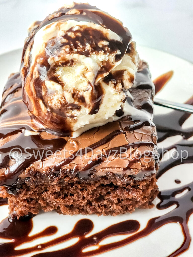 Copycat Double Choc Fudge Cola Cake on Marble - Image 5