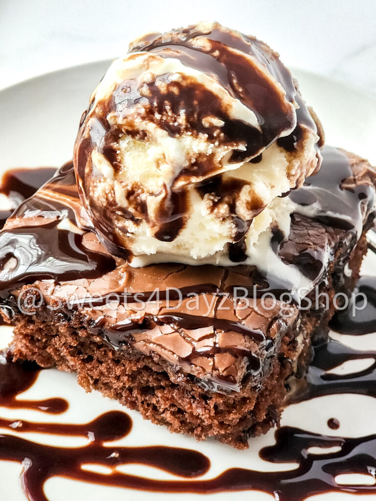 Copycat Double Choc Fudge Cola Cake on Marble - Image 6