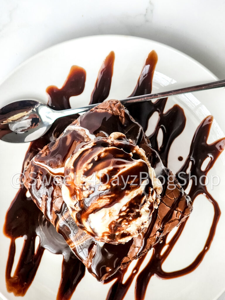 Copycat Double Choc Fudge Cola Cake on Marble - Image 8