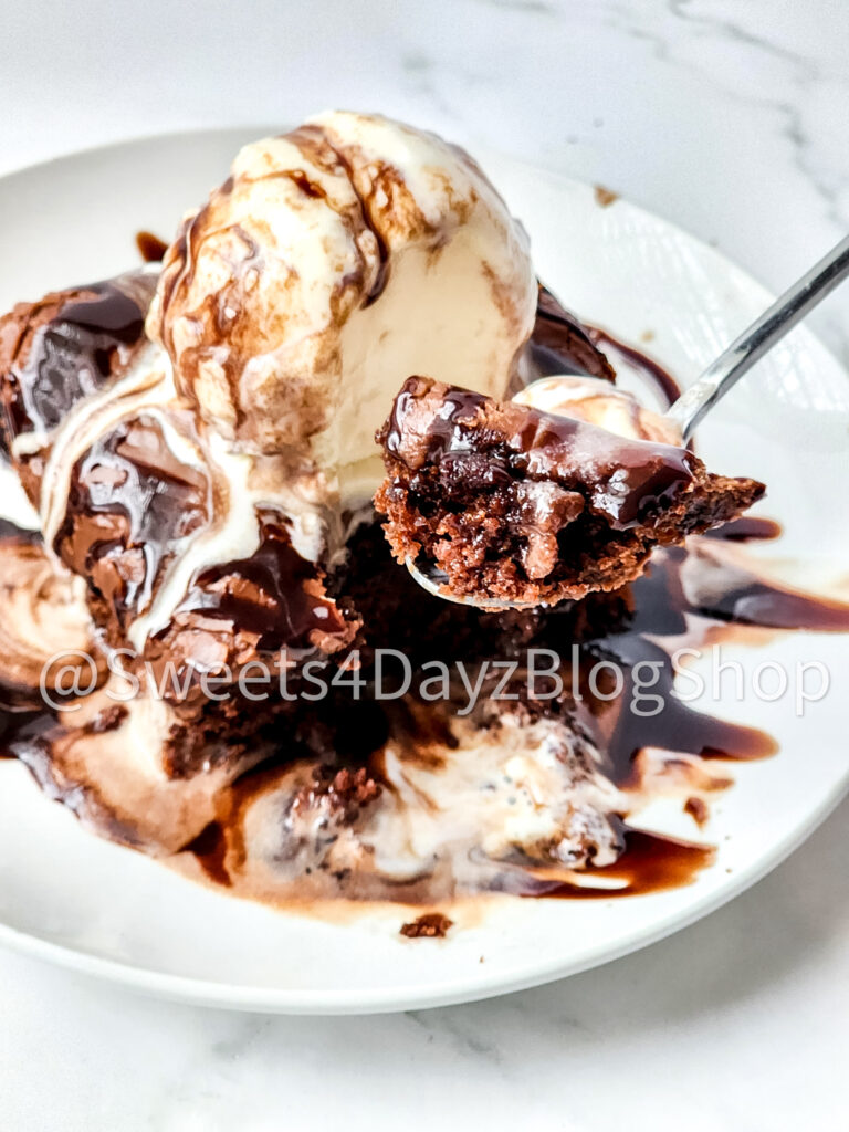 Copycat Double Choc Fudge Cola Cake on Marble - Image 7