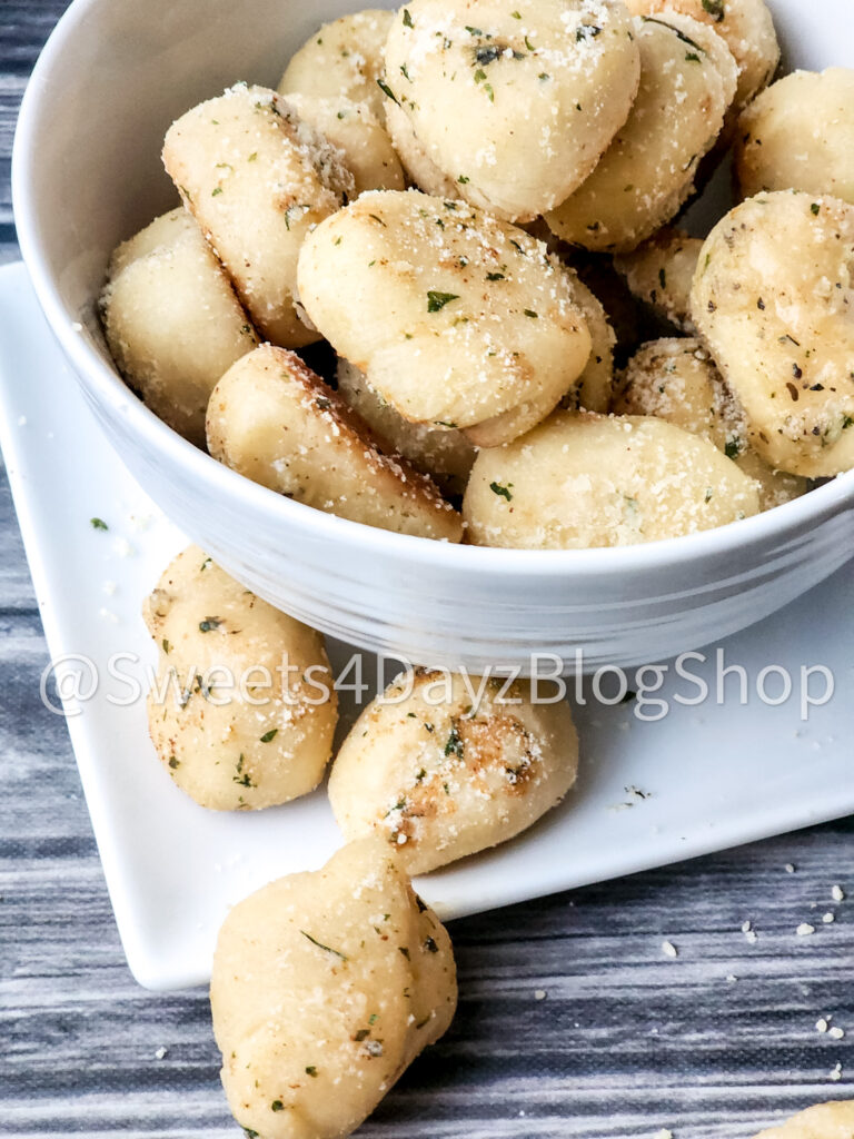 Copycat Domino's Parmesan Bites on Grey Wood - Image 7