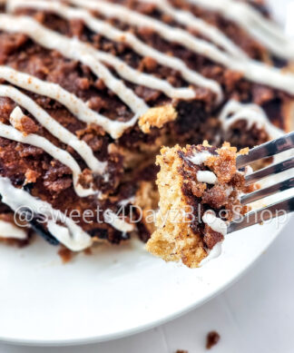 Copycat Denny's Cinnamon Roll Pancakes on White