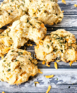 Copycat Red Lobster's Cheddar Bay Biscuits on Grey