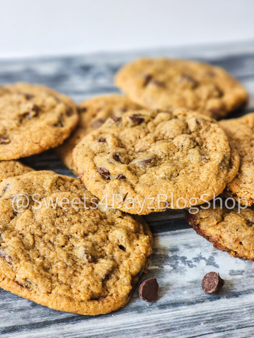Copycat Mrs. Fields Chocolate Chip Cookies on Grey - Image 8