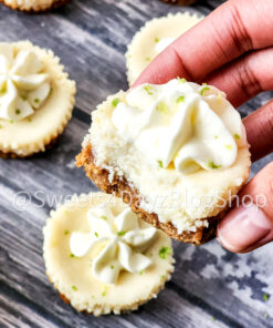 Key Lime Bites on Grey Wood