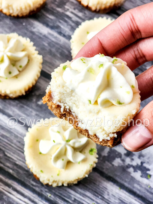 Key Lime Bites on Grey Wood