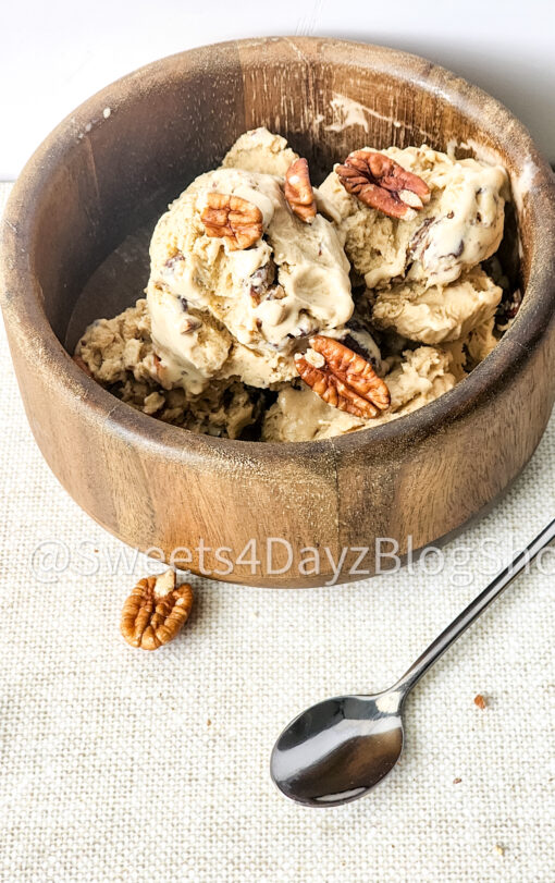 Homemade Butter Pecan Ice Cream on Linen - Image 4