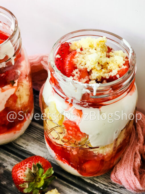 Strawberry Shortcake Jars on Grey Wood - Image 5