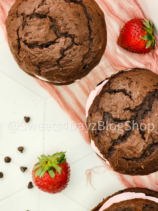 Chocolate Strawberry Whoopie Pies on Rhombus - Image 2
