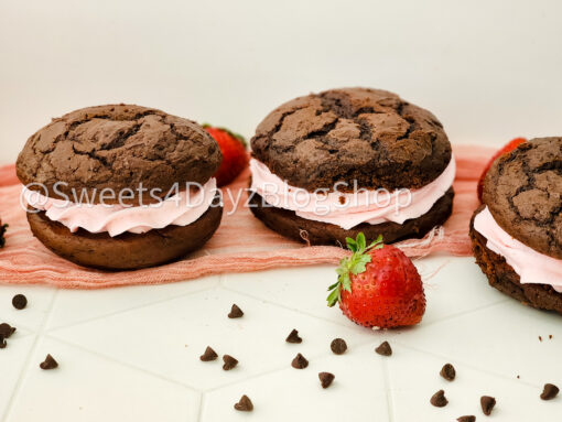 Chocolate Strawberry Whoopie Pies on Rhombus - Image 3