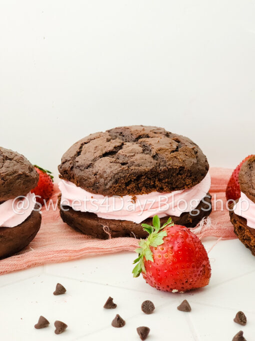 Chocolate Strawberry Whoopie Pies on Rhombus - Image 4