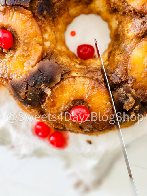 Pineapple Upside Down Bundt Cake on Rhombus