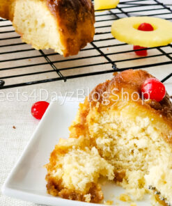 Pineapple Upside Down Bundt Cake on Linen