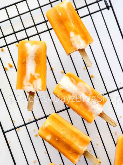Orange Creamsicle Popsicles on White - Image 2