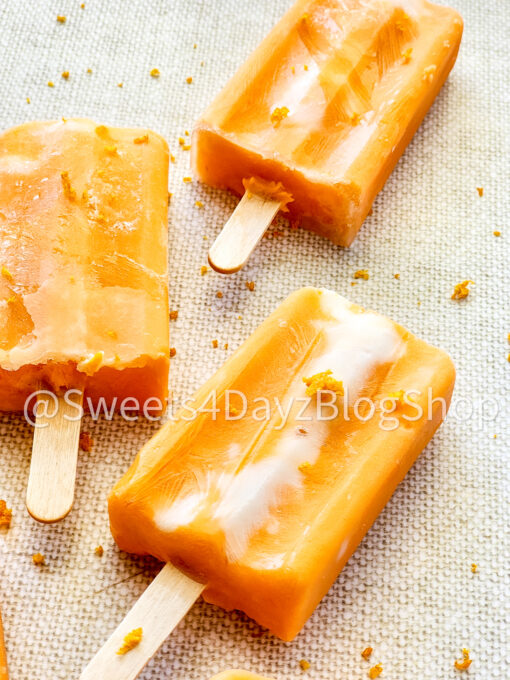 Orange Creamsicle Popsicles on Linen - Image 3