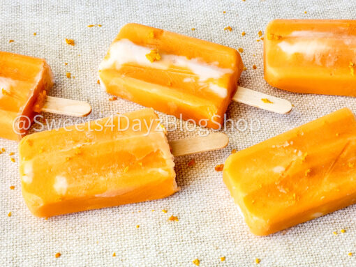 Orange Creamsicle Popsicles on Linen - Image 4