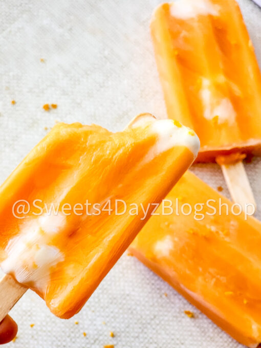 Orange Creamsicle Popsicles on Linen