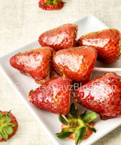 Candied Strawberries on Linen