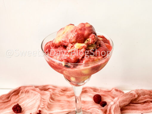 Raspberry Mango Frozen Yogurt on White - Image 6