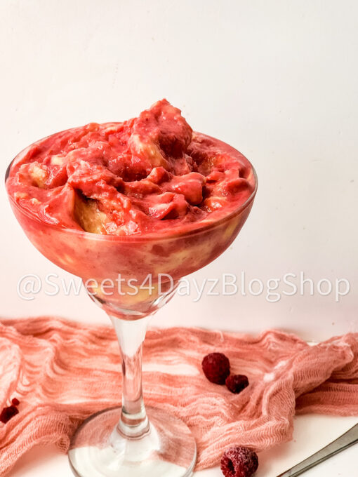 Raspberry Mango Frozen Yogurt on White - Image 3