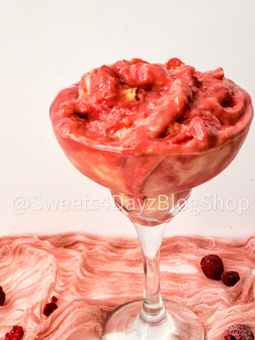 Raspberry Mango Frozen Yogurt on White - Image 4