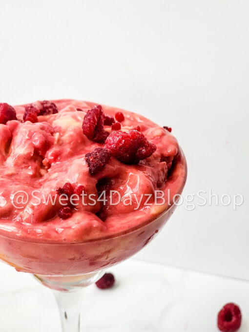 Raspberry Mango Frozen Yogurt on Marble - Image 5