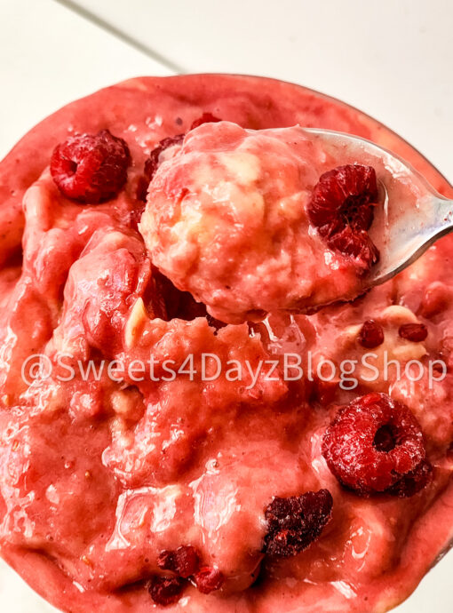 Raspberry Mango Frozen Yogurt on Marble - Image 7
