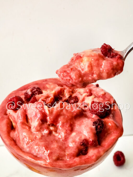 Raspberry Mango Frozen Yogurt on Marble - Image 8
