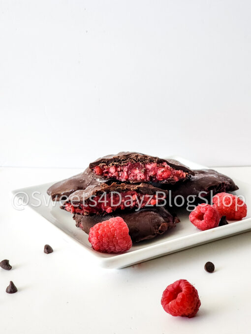 Chocolate Raspberry Bites on White - Image 7