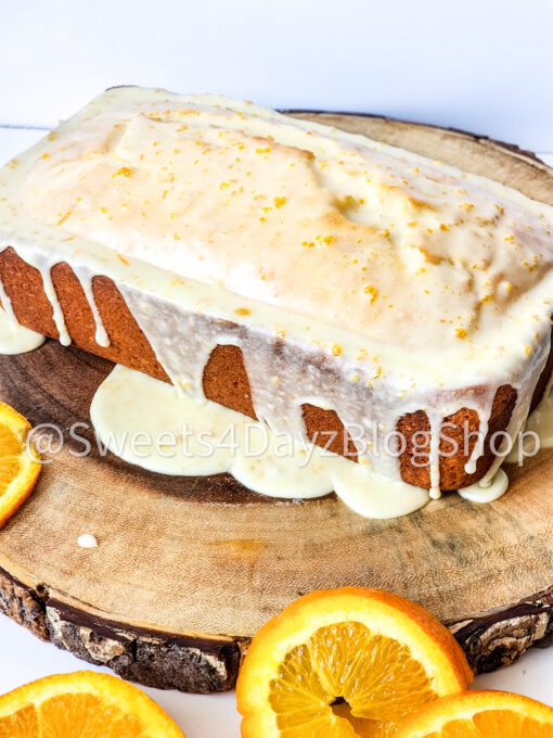 Orange Loaf Cake on White - Image 2