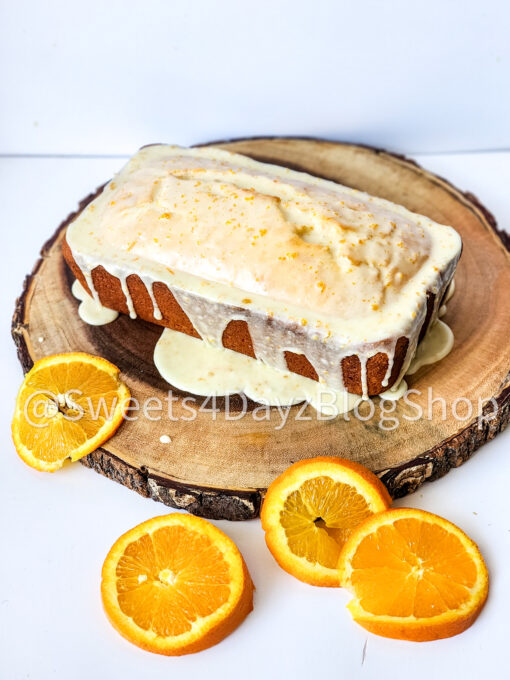 Orange Loaf Cake on White - Image 3