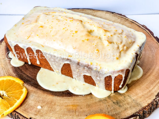 Orange Loaf Cake on White - Image 4