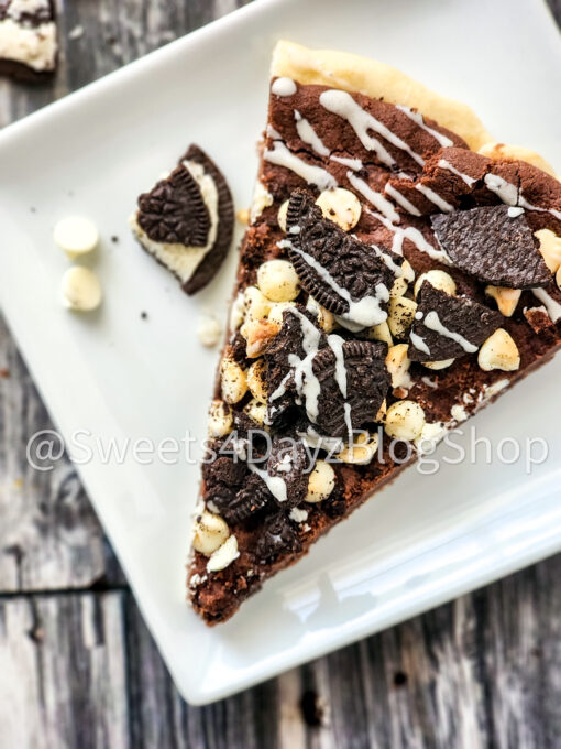 Oreo Dessert Pizza on Grey Wood - Image 6