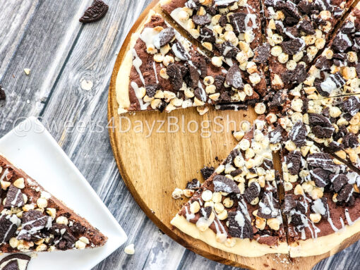 Oreo Dessert Pizza on Grey Wood - Image 7