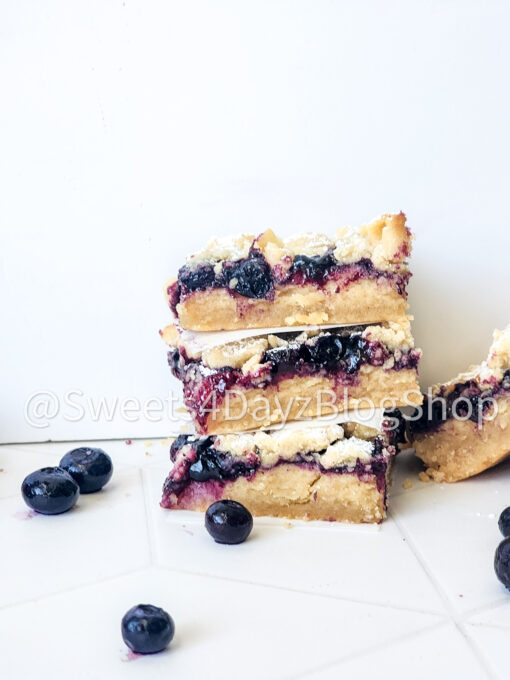 Vegan Lemon Blueberry Bars on Rhombus - Image 3