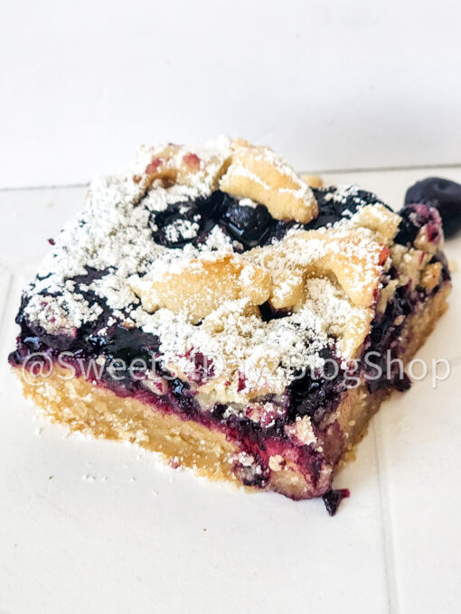 Vegan Lemon Blueberry Bars on Rhombus - Image 4