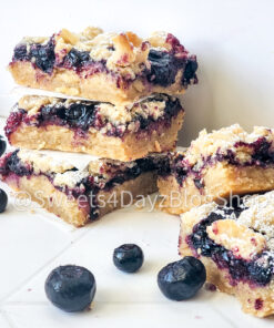 Vegan Lemon Blueberry Bars on Rhombus